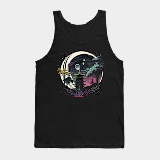 Japanese Temple Tokyo  Asian Inspired Retro Japan Tank Top